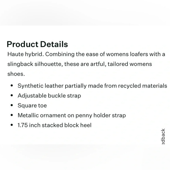 NEW Franco Sarto Giada Slingback Loafer Heel- 8 - Picture 2 of 9